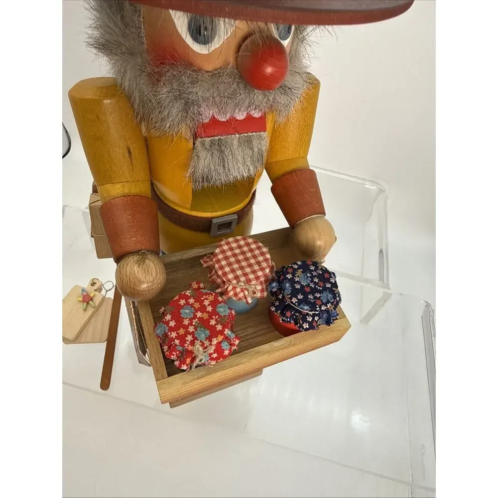 Christian Ulbricht Nutcracker Peddler 15.5” Cheese, Wine, Jam, Broom READ MORE